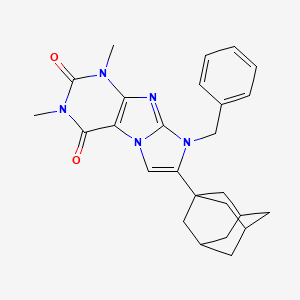 7-(1-adamantyl)-8-benzyl-1,3-dimethyl-1H-imidazo[2,1-f]purine-2,4(3H,8H)-dione