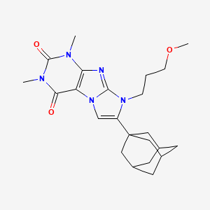 molecular formula C23H31N5O3 B4296039 7-(1-adamantyl)-8-(3-methoxypropyl)-1,3-dimethyl-1H-imidazo[2,1-f]purine-2,4(3H,8H)-dione 