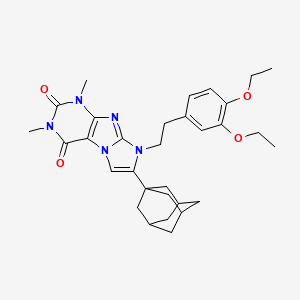 7-(1-adamantyl)-8-[2-(3,4-diethoxyphenyl)ethyl]-1,3-dimethyl-1H-imidazo[2,1-f]purine-2,4(3H,8H)-dione