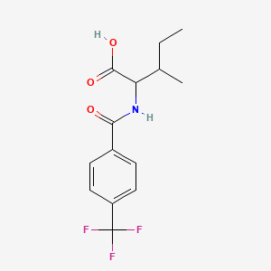 molecular formula C14H16F3NO3 B4296043 N-[4-(trifluoromethyl)benzoyl]isoleucine 