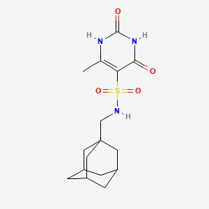 molecular formula C16H23N3O4S B4296045 N-(1-adamantylmethyl)-6-methyl-2,4-dioxo-1,2,3,4-tetrahydropyrimidine-5-sulfonamide 