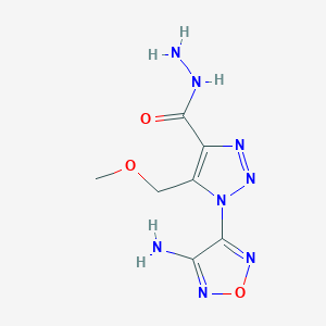 1-(4-amino-1,2,5-oxadiazol-3-yl)-5-(methoxymethyl)-1H-1,2,3-triazole-4-carbohydrazide