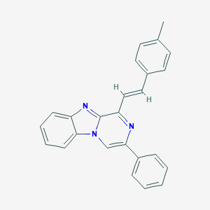molecular formula C25H19N3 B429606 1-[(E)-2-(4-methylphenyl)ethenyl]-3-phenylpyrazino[1,2-a]benzimidazole 
