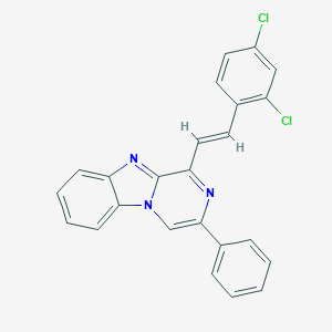 molecular formula C24H15Cl2N3 B429607 1-[(E)-2-(2,4-dichlorophenyl)ethenyl]-3-phenylpyrazino[1,2-a]benzimidazole 