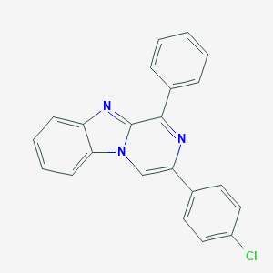 molecular formula C22H14ClN3 B429612 3-(4-Chlorophenyl)-1-phenylpyrazino[1,2-a]benzimidazole 