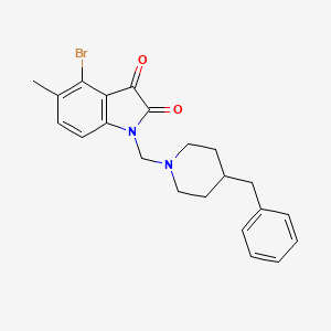 1-[(4-benzylpiperidin-1-yl)methyl]-4-bromo-5-methyl-1H-indole-2,3-dione