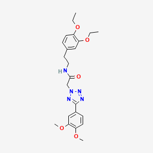 molecular formula C23H29N5O5 B4296152 N-[2-(3,4-diethoxyphenyl)ethyl]-2-[5-(3,4-dimethoxyphenyl)-2H-tetrazol-2-yl]acetamide 