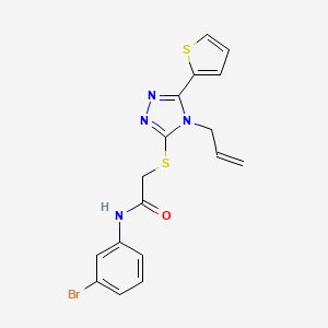 N-(3-bromophenyl)-2-{[4-(prop-2-en-1-yl)-5-(thiophen-2-yl)-4H-1,2,4-triazol-3-yl]sulfanyl}acetamide