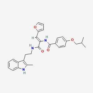 molecular formula C29H31N3O4 B4296221 N-[2-(2-furyl)-1-({[2-(2-methyl-1H-indol-3-yl)ethyl]amino}carbonyl)vinyl]-4-isobutoxybenzamide 