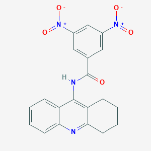 molecular formula C20H16N4O5 B429623 3,5-bisnitro-N-(1,2,3,4-tetrahydro-9-acridinyl)benzamide 