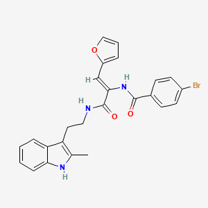 (2Z)-2-[(4-BROMOPHENYL)FORMAMIDO]-3-(FURAN-2-YL)-N-[2-(2-METHYL-1H-INDOL-3-YL)ETHYL]PROP-2-ENAMIDE