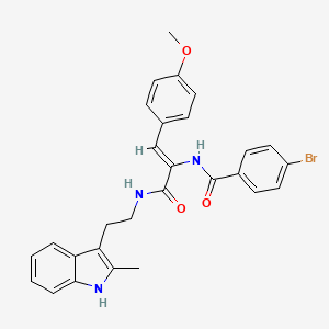 4-bromo-N-[2-(4-methoxyphenyl)-1-({[2-(2-methyl-1H-indol-3-yl)ethyl]amino}carbonyl)vinyl]benzamide