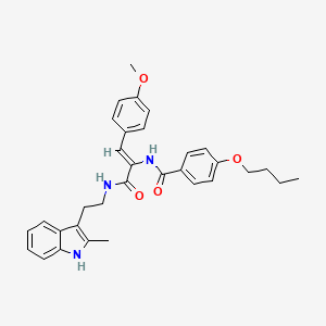 4-butoxy-N-[2-(4-methoxyphenyl)-1-({[2-(2-methyl-1H-indol-3-yl)ethyl]amino}carbonyl)vinyl]benzamide