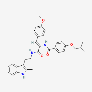molecular formula C32H35N3O4 B4296267 4-isobutoxy-N-[2-(4-methoxyphenyl)-1-({[2-(2-methyl-1H-indol-3-yl)ethyl]amino}carbonyl)vinyl]benzamide 