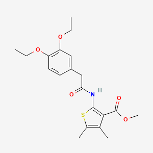 molecular formula C20H25NO5S B4296277 methyl 2-{[(3,4-diethoxyphenyl)acetyl]amino}-4,5-dimethylthiophene-3-carboxylate 