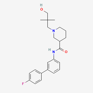 N-(4'-fluoro-3-biphenylyl)-1-(3-hydroxy-2,2-dimethylpropyl)-3-piperidinecarboxamide