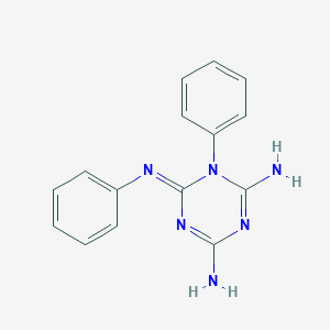 molecular formula C15H14N6 B429632 1-Phenyl-6-(phenylimino)-1,6-dihydro-1,3,5-triazine-2,4-diamine 
