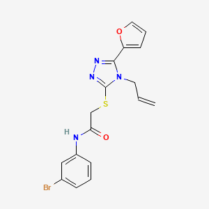 molecular formula C17H15BrN4O2S B4296333 2-{[4-allyl-5-(2-furyl)-4H-1,2,4-triazol-3-yl]thio}-N-(3-bromophenyl)acetamide 