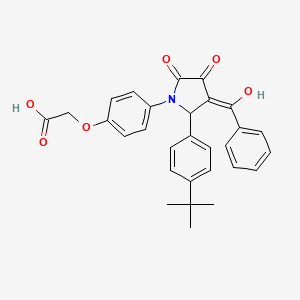 {4-[3-benzoyl-2-(4-tert-butylphenyl)-4-hydroxy-5-oxo-2,5-dihydro-1H-pyrrol-1-yl]phenoxy}acetic acid