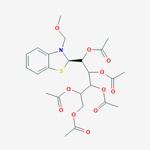molecular formula C24H31NO11S B429634 1,2,3,4,5-penta-O-acetyl-1-C-[3-(methoxymethyl)-2,3-dihydro-1,3-benzothiazol-2-yl]pentitol 