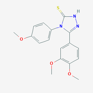 molecular formula C17H17N3O3S B429635 5-(3,4-dimethoxyphenyl)-4-(4-methoxyphenyl)-2,4-dihydro-3H-1,2,4-triazole-3-thione CAS No. 122772-23-0