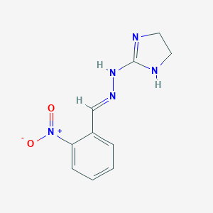 molecular formula C10H11N5O2 B429636 2-nitrobenzaldehyde 4,5-dihydro-1H-imidazol-2-ylhydrazone 