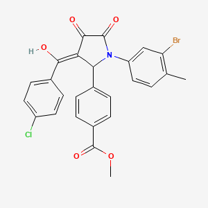 molecular formula C26H19BrClNO5 B4296379 methyl 4-[1-(3-bromo-4-methylphenyl)-3-(4-chlorobenzoyl)-4-hydroxy-5-oxo-2,5-dihydro-1H-pyrrol-2-yl]benzoate 