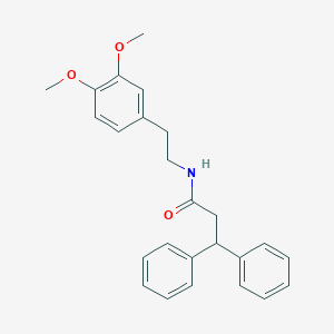 molecular formula C25H27NO3 B429642 N-[2-(3,4-dimethoxyphenyl)ethyl]-3,3-diphenylpropanamide CAS No. 23037-27-6
