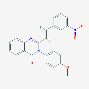 molecular formula C23H17N3O4 B429645 2-(2-{3-nitrophenyl}vinyl)-3-(4-methoxyphenyl)-4(3H)-quinazolinone CAS No. 1237743-85-9