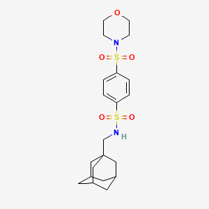 molecular formula C21H30N2O5S2 B4296451 N-(1-adamantylmethyl)-4-(morpholin-4-ylsulfonyl)benzenesulfonamide 