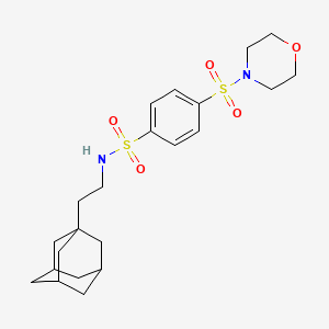 molecular formula C22H32N2O5S2 B4296459 N-[2-(1-adamantyl)ethyl]-4-(morpholin-4-ylsulfonyl)benzenesulfonamide 