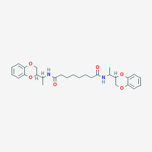 molecular formula C28H36N2O6 B429646 N,N'-bis[1-(2,3-dihydro-1,4-benzodioxin-2-yl)ethyl]octanediamide CAS No. 84760-91-8