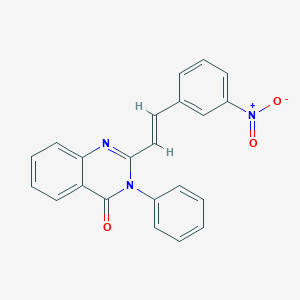 molecular formula C22H15N3O3 B429647 (E)-2-(3-nitrostyryl)-3-phenylquinazolin-4(3H)-one CAS No. 71814-90-9
