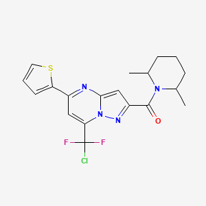 7-[chloro(difluoro)methyl]-2-[(2,6-dimethylpiperidin-1-yl)carbonyl]-5-(2-thienyl)pyrazolo[1,5-a]pyrimidine