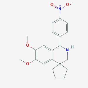 molecular formula C21H24N2O4 B429648 6',7'-dimethoxy-1'-(4-nitrophenyl)-2',3'-dihydro-1'H-spiro[cyclopentane-1,4'-isoquinoline] 