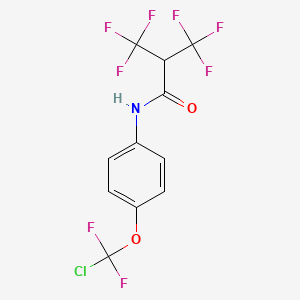 molecular formula C11H6ClF8NO2 B4296497 N-{4-[chloro(difluoro)methoxy]phenyl}-3,3,3-trifluoro-2-(trifluoromethyl)propanamide 