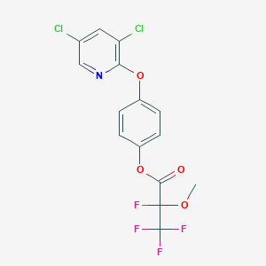 molecular formula C15H9Cl2F4NO4 B4296537 4-[(3,5-dichloropyridin-2-yl)oxy]phenyl 2,3,3,3-tetrafluoro-2-methoxypropanoate 