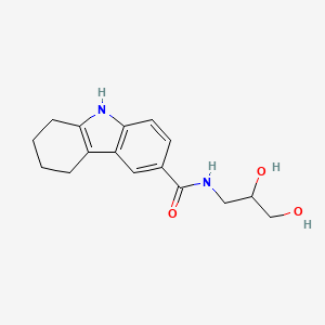 molecular formula C16H20N2O3 B4296538 N-(2,3-dihydroxypropyl)-2,3,4,9-tetrahydro-1H-carbazole-6-carboxamide 