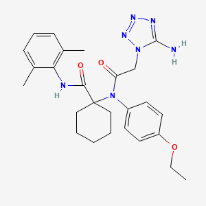 molecular formula C26H33N7O3 B4296545 1-[[(5-amino-1H-tetrazol-1-yl)acetyl](4-ethoxyphenyl)amino]-N-(2,6-dimethylphenyl)cyclohexanecarboxamide 