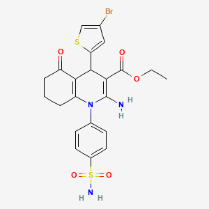 ethyl 2-amino-1-[4-(aminosulfonyl)phenyl]-4-(4-bromo-2-thienyl)-5-oxo-1,4,5,6,7,8-hexahydroquinoline-3-carboxylate