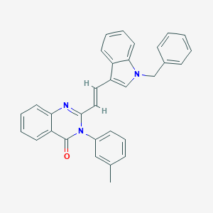 molecular formula C32H25N3O B429657 2-[2-(1-benzyl-1H-indol-3-yl)vinyl]-3-(3-methylphenyl)-4(3H)-quinazolinone CAS No. 304877-40-5