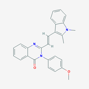 molecular formula C27H23N3O2 B429658 2-[2-(1,2-dimethyl-1H-indol-3-yl)vinyl]-3-(4-methoxyphenyl)-4(3H)-quinazolinone CAS No. 300835-81-8