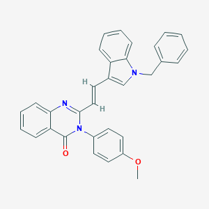 molecular formula C32H25N3O2 B429661 2-[2-(1-benzyl-1H-indol-3-yl)vinyl]-3-(4-methoxyphenyl)-4(3H)-quinazolinone CAS No. 300701-61-5