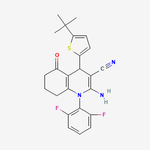 molecular formula C24H23F2N3OS B4296614 2-amino-4-(5-tert-butyl-2-thienyl)-1-(2,6-difluorophenyl)-5-oxo-1,4,5,6,7,8-hexahydroquinoline-3-carbonitrile 