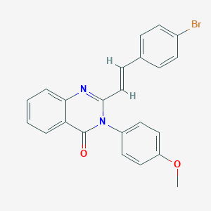 molecular formula C23H17BrN2O2 B429662 2-[2-(4-bromophenyl)vinyl]-3-(4-methoxyphenyl)-4(3H)-quinazolinone CAS No. 368840-39-5