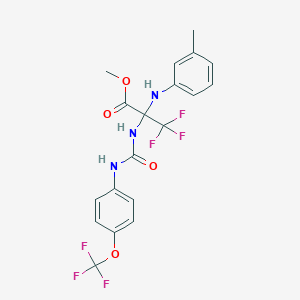 methyl 3,3,3-trifluoro-2-[(3-methylphenyl)amino]-N-({[4-(trifluoromethoxy)phenyl]amino}carbonyl)alaninate