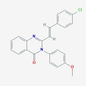 molecular formula C23H17ClN2O2 B429664 2-[2-(4-chlorophenyl)vinyl]-3-(4-methoxyphenyl)-4(3H)-quinazolinone CAS No. 41466-19-7