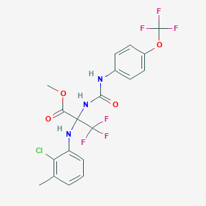 methyl 2-[(2-chloro-3-methylphenyl)amino]-3,3,3-trifluoro-N-({[4-(trifluoromethoxy)phenyl]amino}carbonyl)alaninate