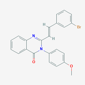 molecular formula C23H17BrN2O2 B429665 2-[2-(3-bromophenyl)vinyl]-3-(4-methoxyphenyl)-4(3H)-quinazolinone CAS No. 369602-98-2