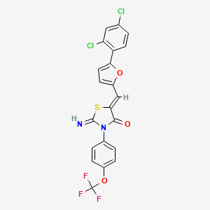 5-{[5-(2,4-dichlorophenyl)-2-furyl]methylene}-2-imino-3-[4-(trifluoromethoxy)phenyl]-1,3-thiazolidin-4-one